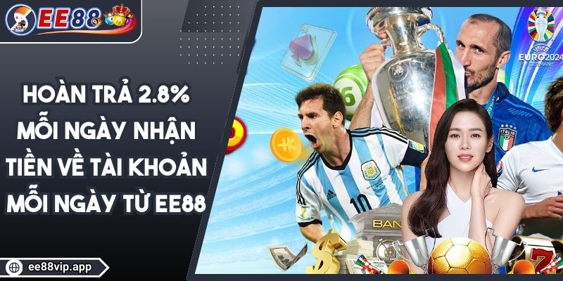 Hoàn Trả 2.8% Mỗi Ngày Nhận Tiền Về Tài Khoản Mỗi Ngày Từ EE88 1 Hoàn Trả 2.8% Mỗi Ngày Nhận Tiền Về Tài Khoản Mỗi Ngày Từ EE88